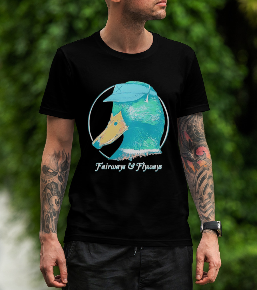 Fairways And Flyways Mallard Duck Head With Cap T-Shirt