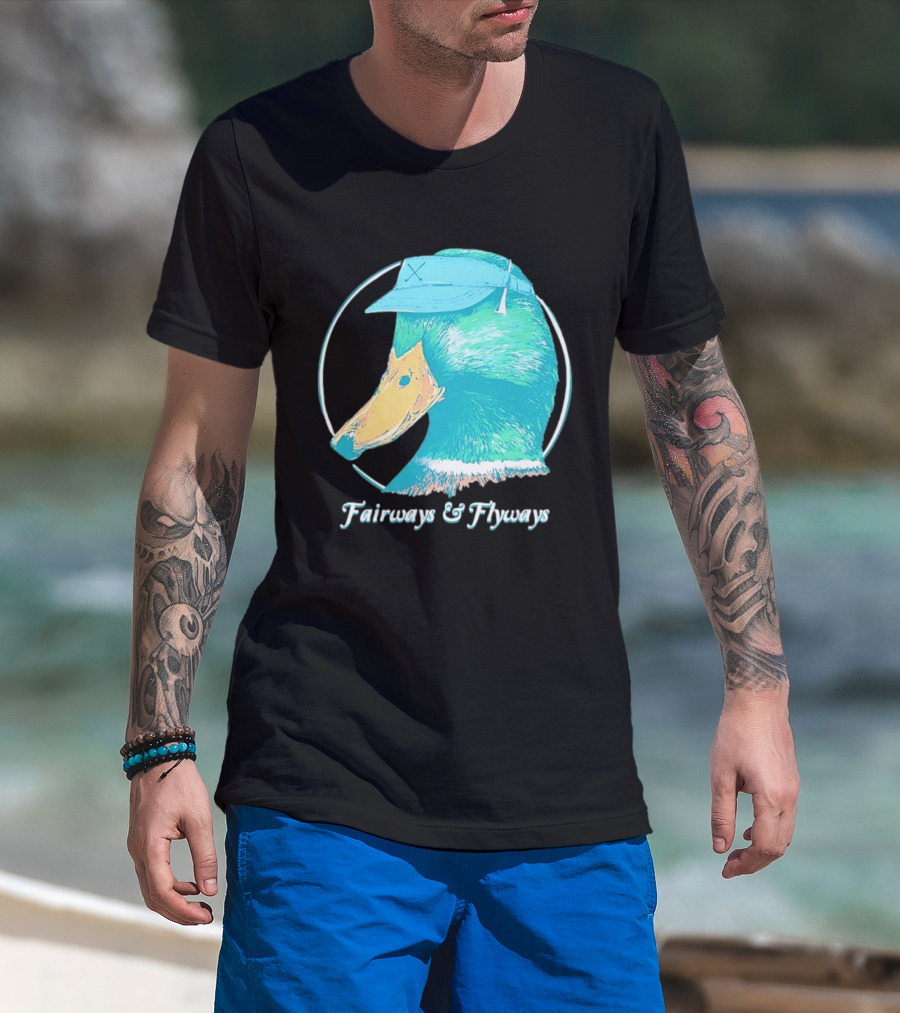 Fairways And Flyways Mallard Duck Head With Cap T-Shirt