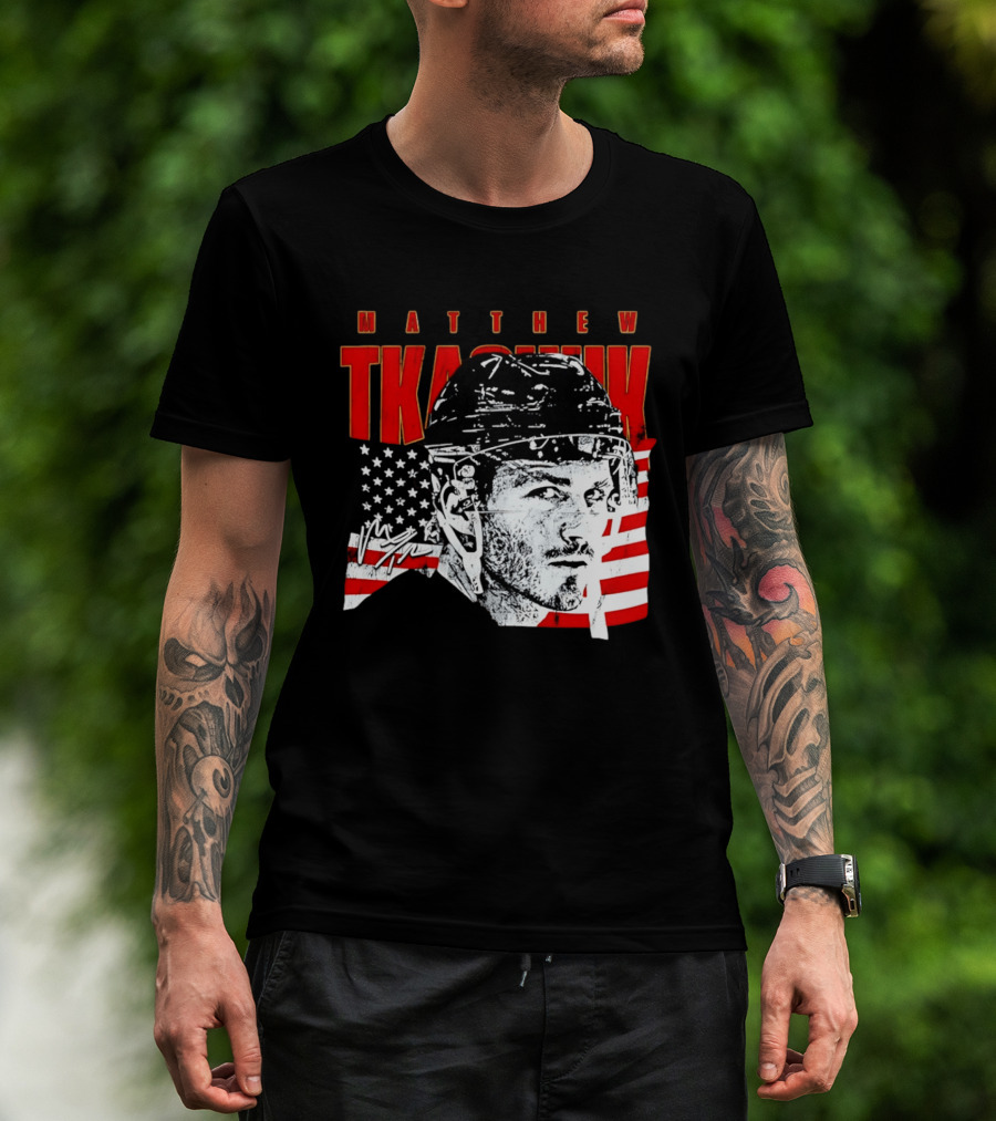 Matthew Tkachuk Usa Hockey Florida Stars And Stripes T-Shirt