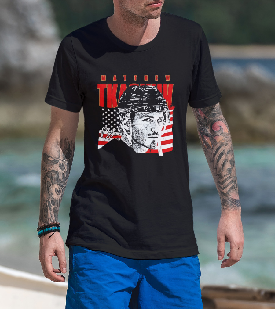 Matthew Tkachuk Usa Hockey Florida Stars And Stripes T-Shirt