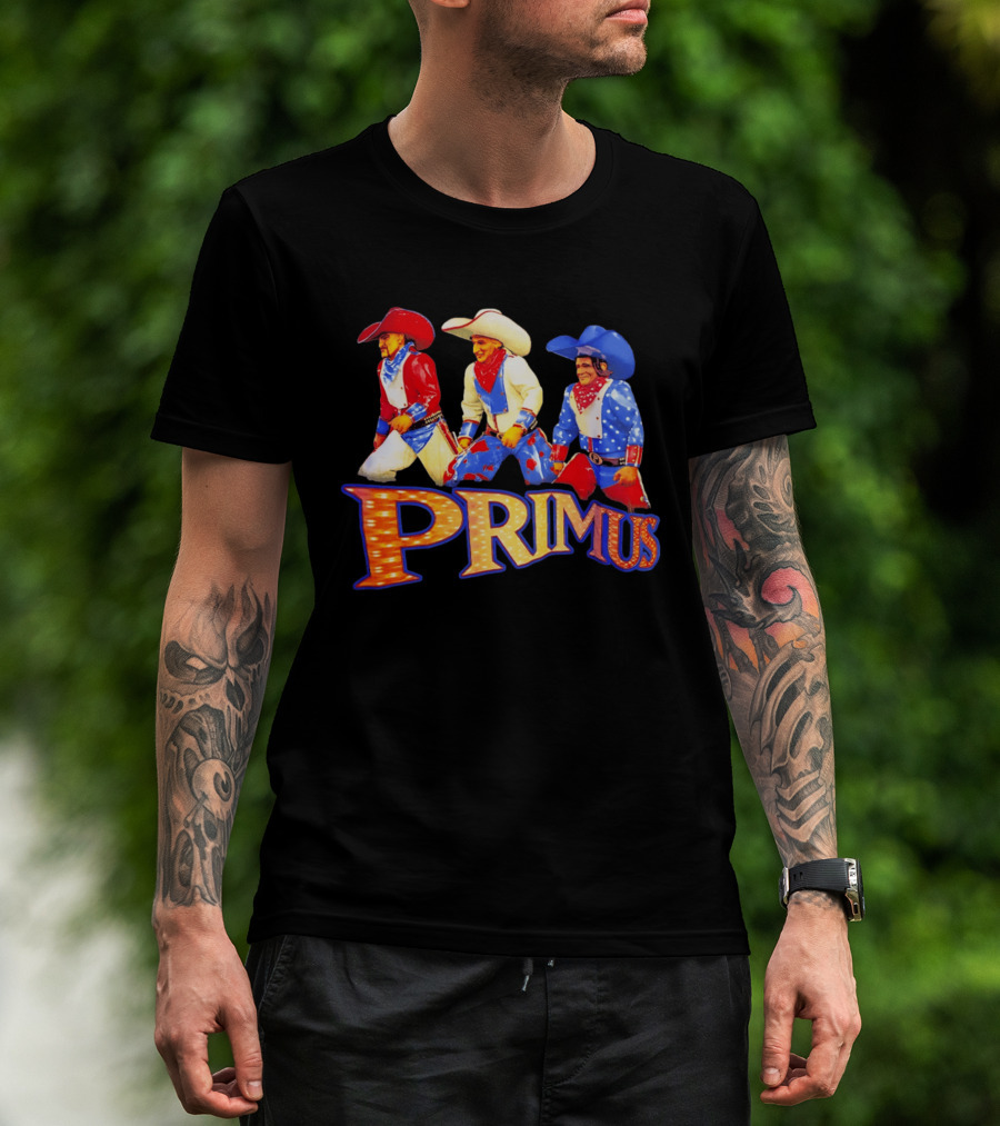 Primus Cowboys Band Merch Colorful Western T-Shirt