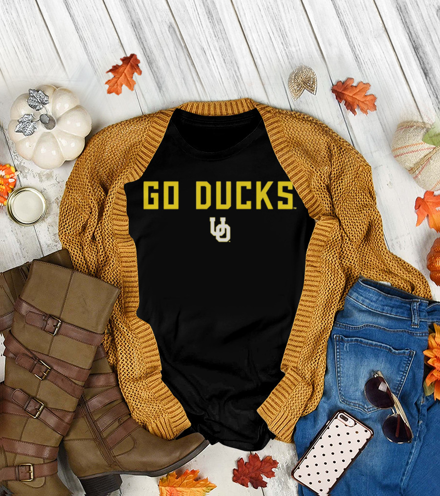 Oregon Ducks Go Ducks Team 2026 OU Yellow T-Shirt