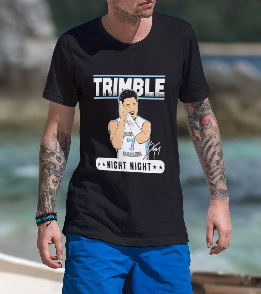 Seth Trimble North Carolina Tar Heels Basketball Tribute Night Night T-Shirt