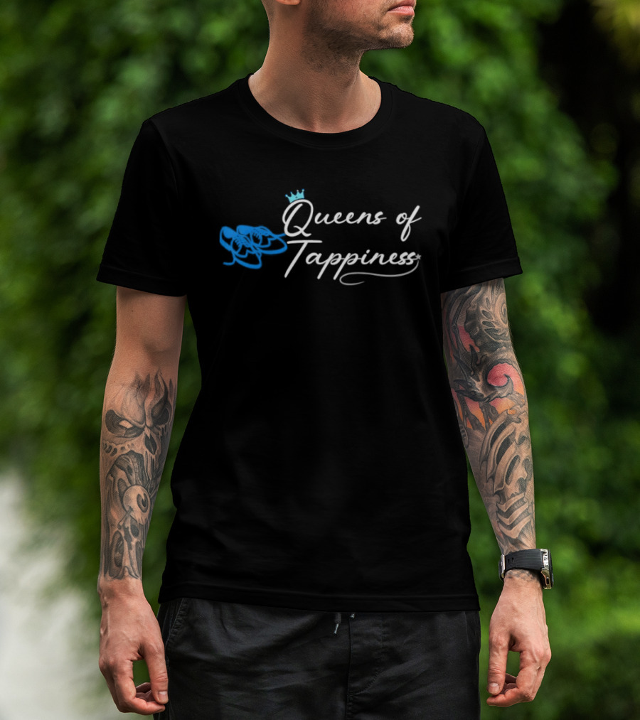 Queens Of Tappiness 2026 Blue Crown Script T-Shirt