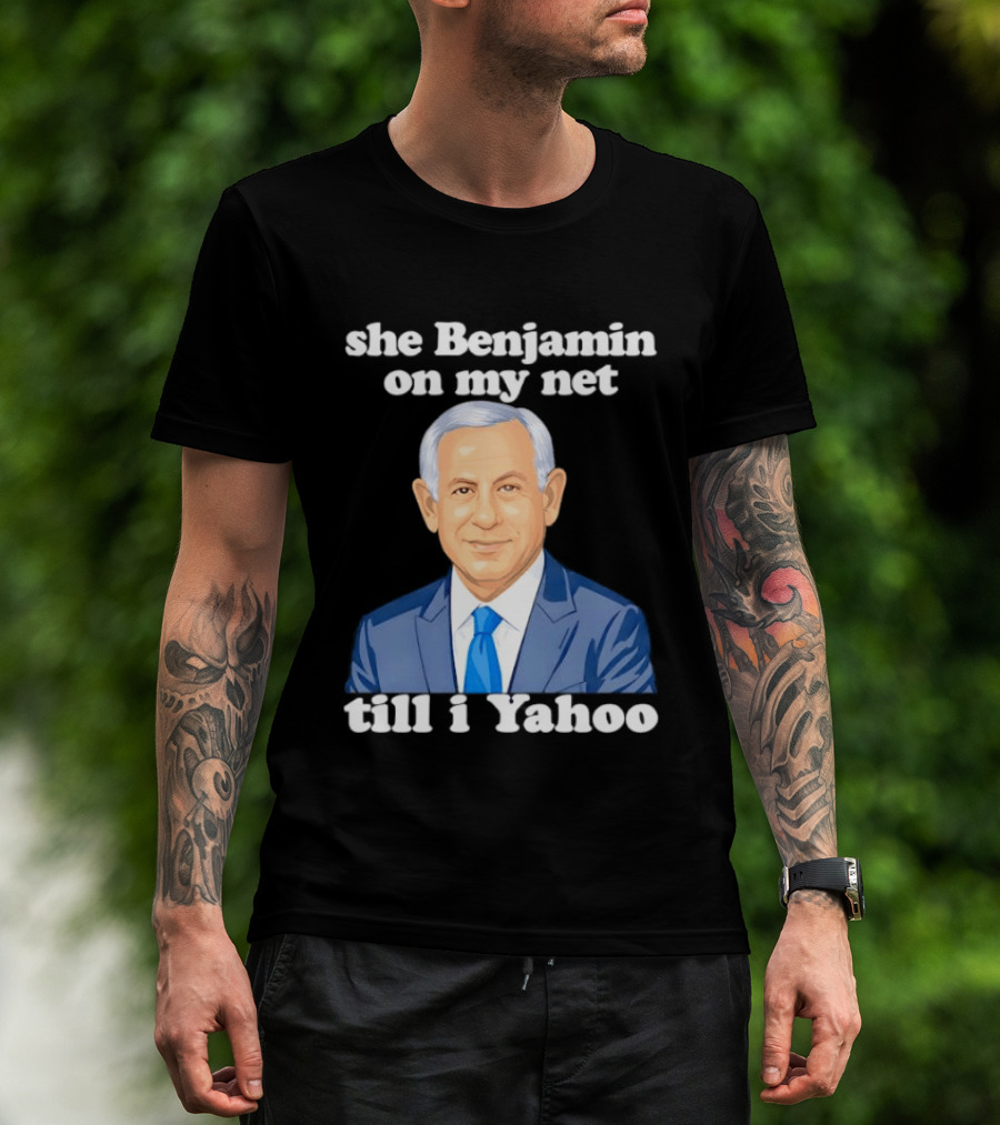 She Benjamin On My Net Till I Yahoo Cartoon Benjamin Portrait Blue Suit T-Shirt