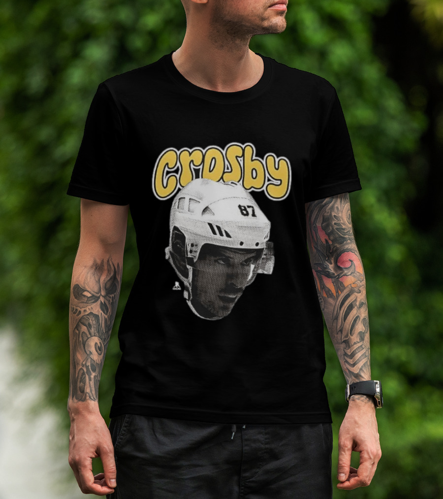 Sidney Crosby Pittsburgh Penguins Hockey 87 Big Face T-Shirt