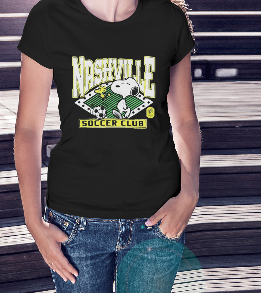 Nashville Soccer Club Snoopy Woodstock Peanuts Collaboration T-Shirt