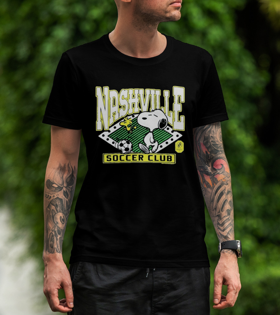 Nashville Soccer Club Snoopy Woodstock Peanuts Collaboration T-Shirt