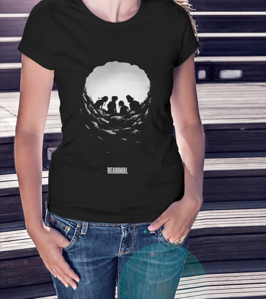 Reanimal Cave Silhouette Family Exploration T-Shirt