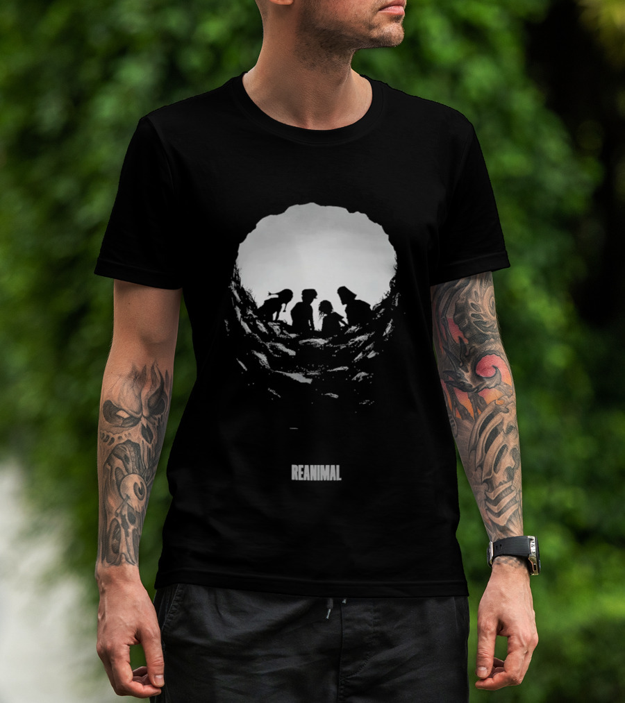 Reanimal Cave Silhouette Family Exploration T-Shirt