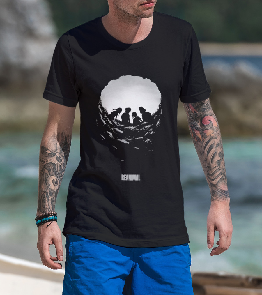 Reanimal Cave Silhouette Family Exploration T-Shirt