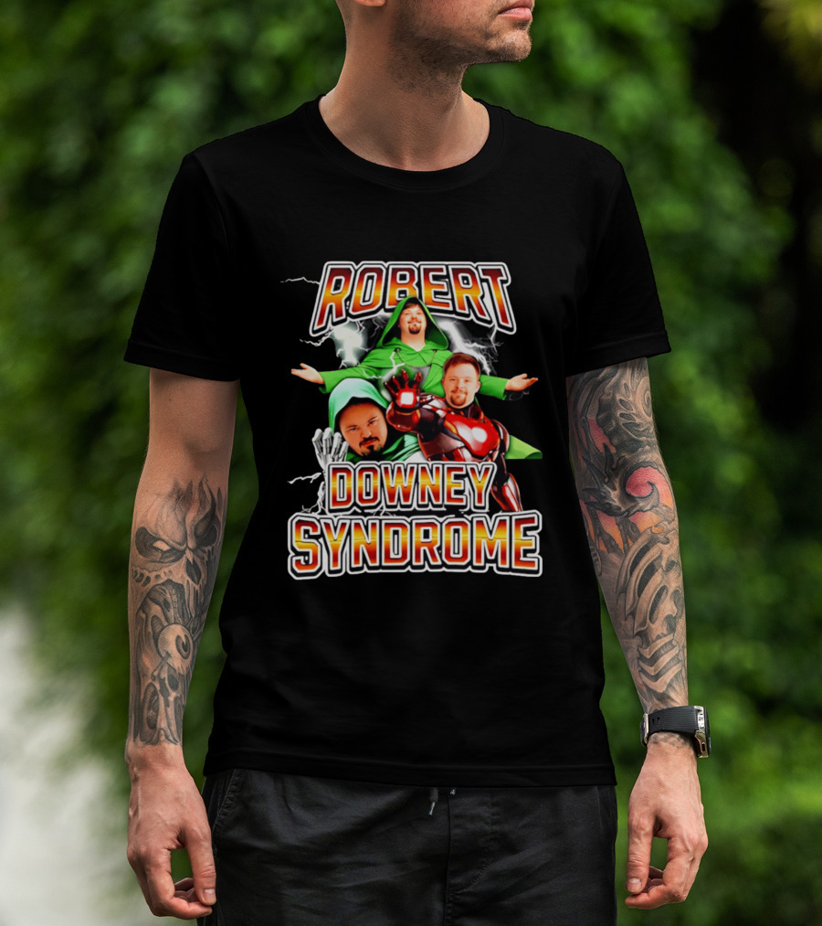 Robert Downey Syndrome Green Iron Suit T-Shirt