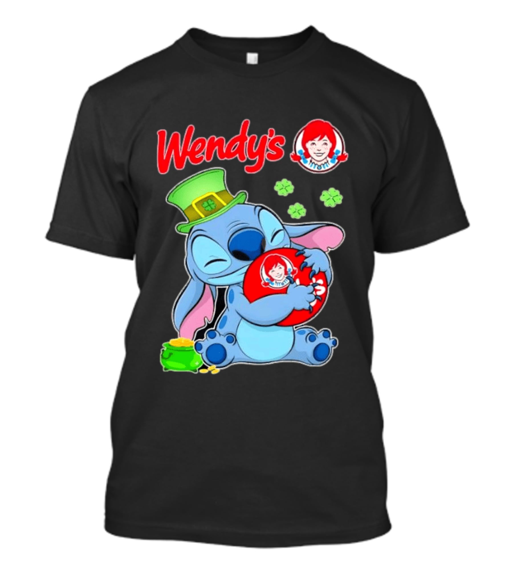 Wendy's Leprechaun Hat Stitch Hugging St Patricks Day T-Shirt