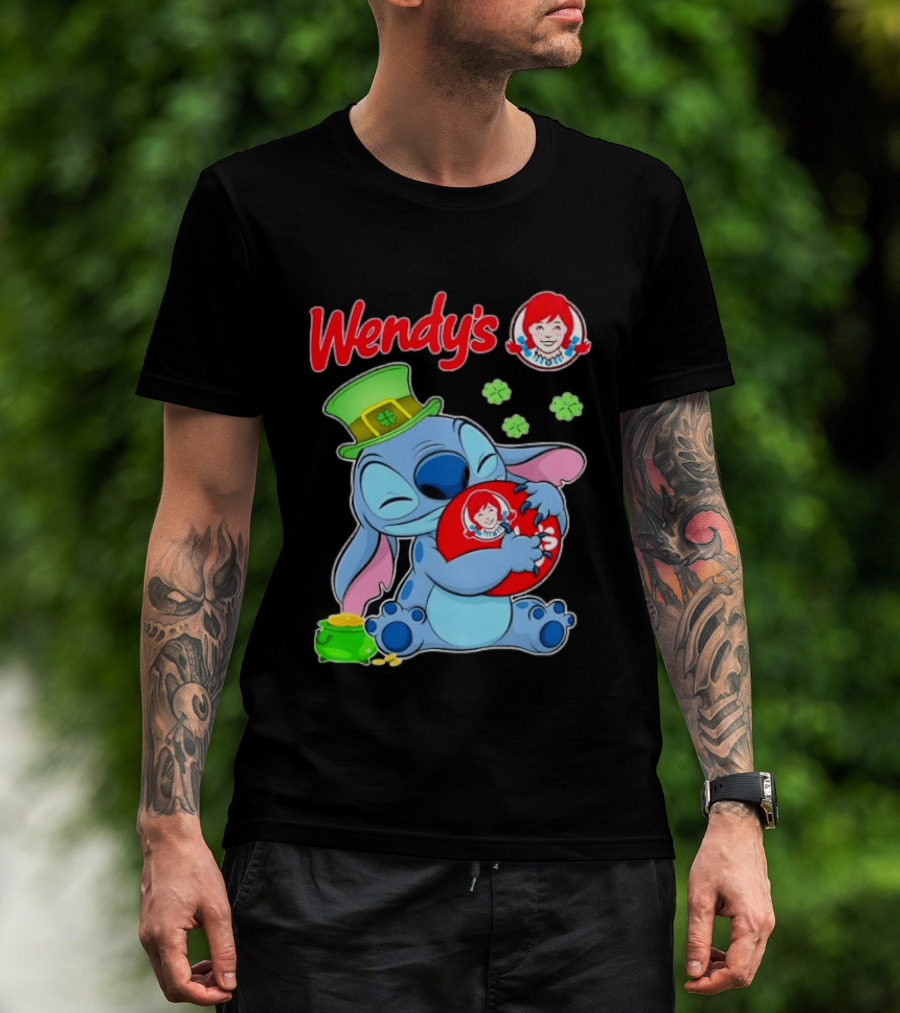 Wendy's Leprechaun Hat Stitch Hugging St Patricks Day T-Shirt