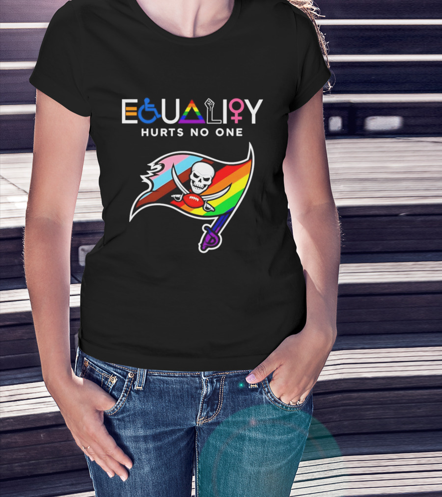 Tampa Bay Buccaneers Equality Hurts No One LGBTQ Pride Flag T-Shirt