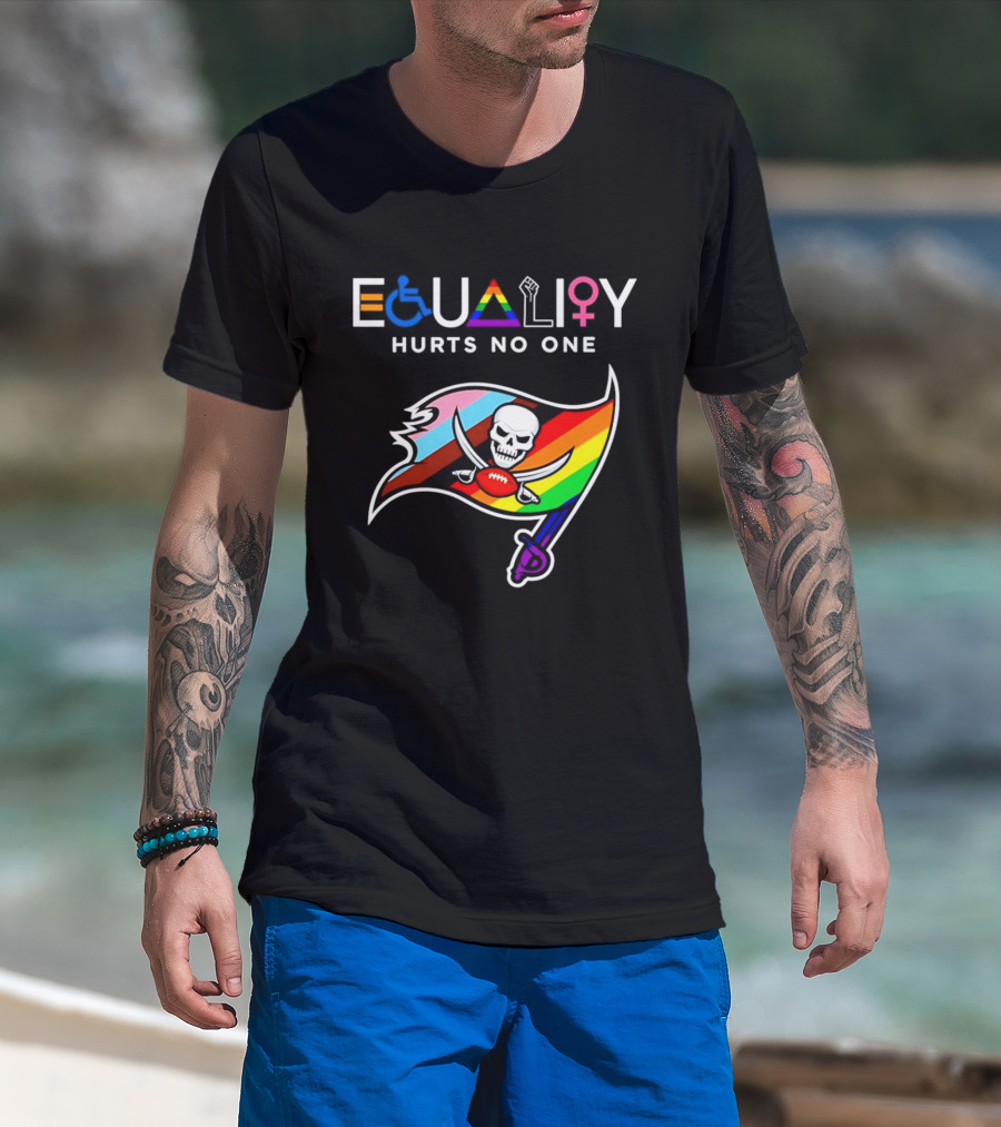 Tampa Bay Buccaneers Equality Hurts No One LGBTQ Pride Flag T-Shirt