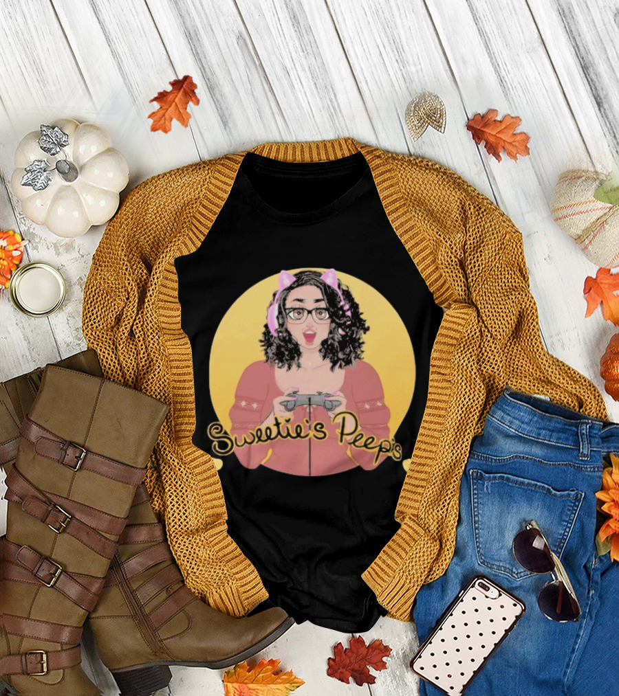 Sweetie's Peeps Gamer Girl Headset and Glasses T-Shirt