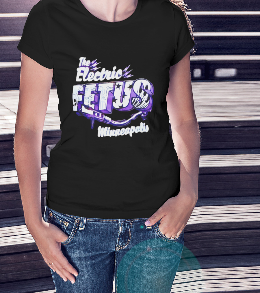 The Electric Fetus Minneapolis Purple Stars And Stripes T-Shirt