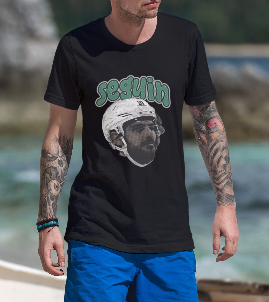 Seguin Dallas Stars Hockey Big Face T-Shirt