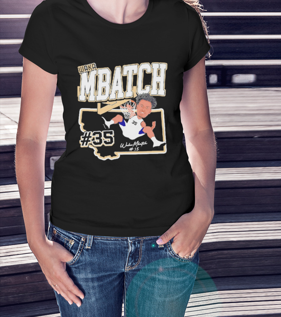 Waka Mbatch Montana State Bobcats Basketball #35 Caricature '26 T-Shirt
