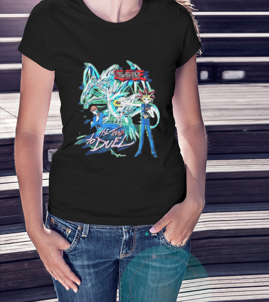 Yu Gi Oh Master Duel It's Time To Duel Blue Eyes White Dragon Yugi Kaiba T-Shirt