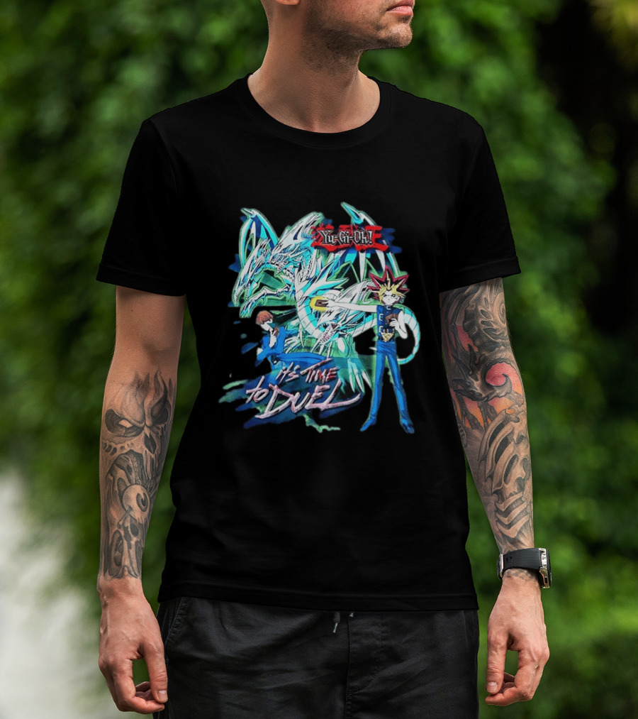 Yu Gi Oh Master Duel It's Time To Duel Blue Eyes White Dragon Yugi Kaiba T-Shirt