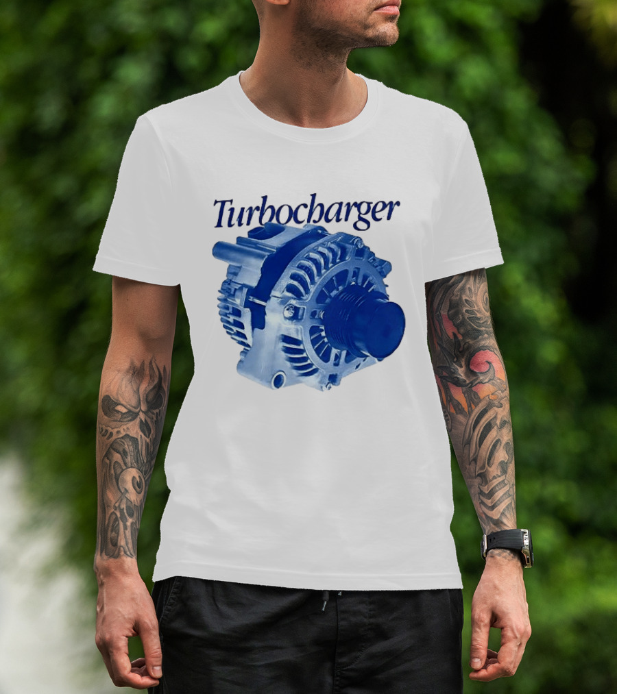 Turbocharger Alternator Blue Highlight T-Shirt
