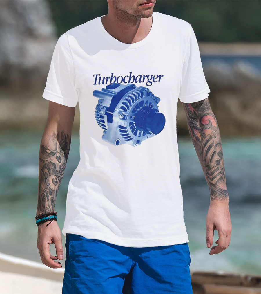 Turbocharger Alternator Blue Highlight T-Shirt