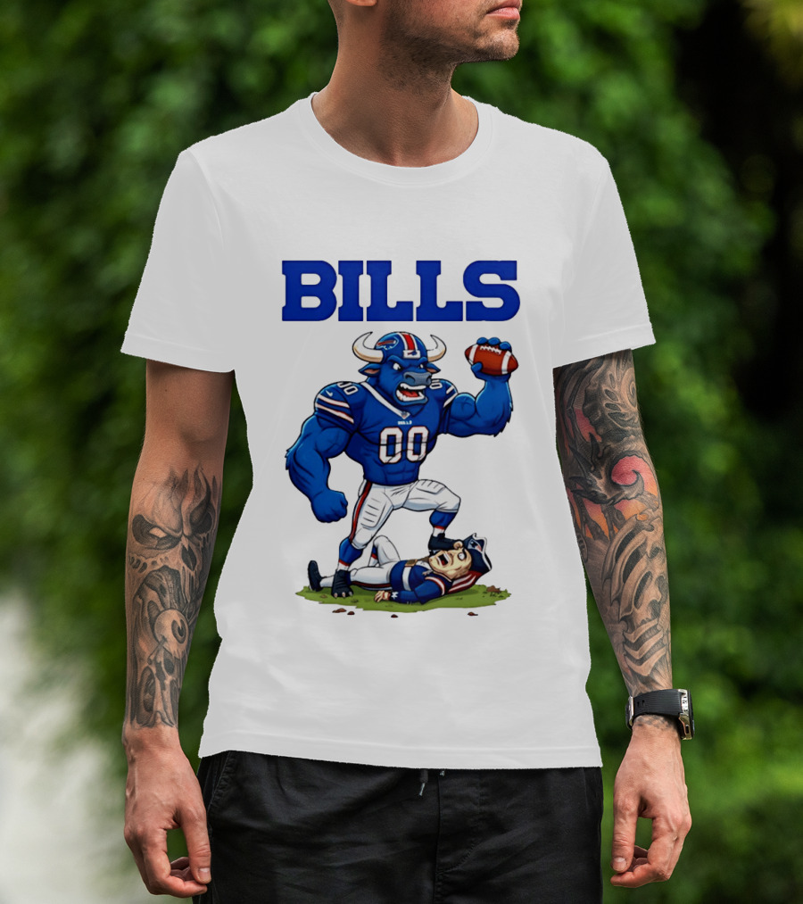 Buffalo Bills Vs New England Patriots Rivalry Comic Character Victory T-Shirt
