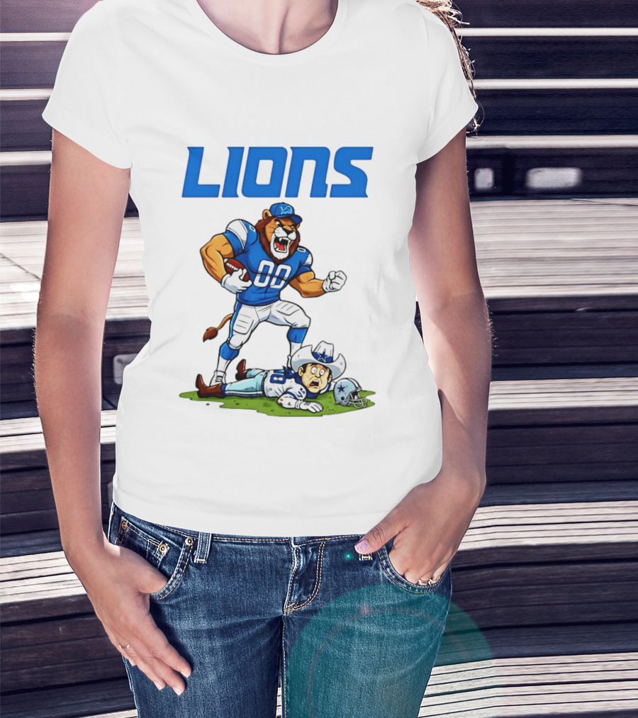 Detroit Lions Rivalry Victory Over Dallas Cowboys T-Shirt