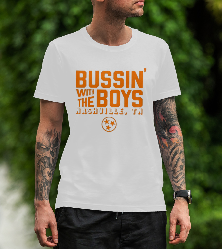 Bussin With The Boys Nashville TN Star Circle T-Shirt