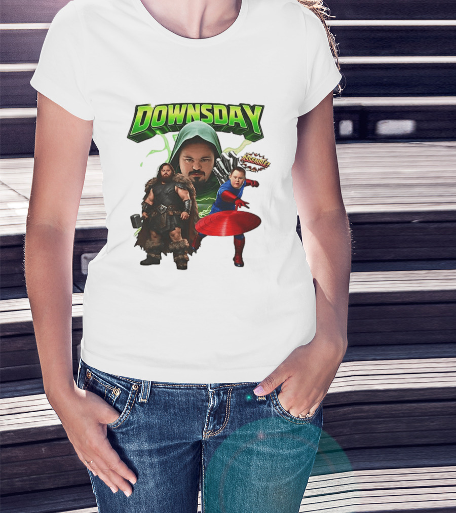 Donwsday Assemble Domesday X Down Syndrome Superhero T-Shirt