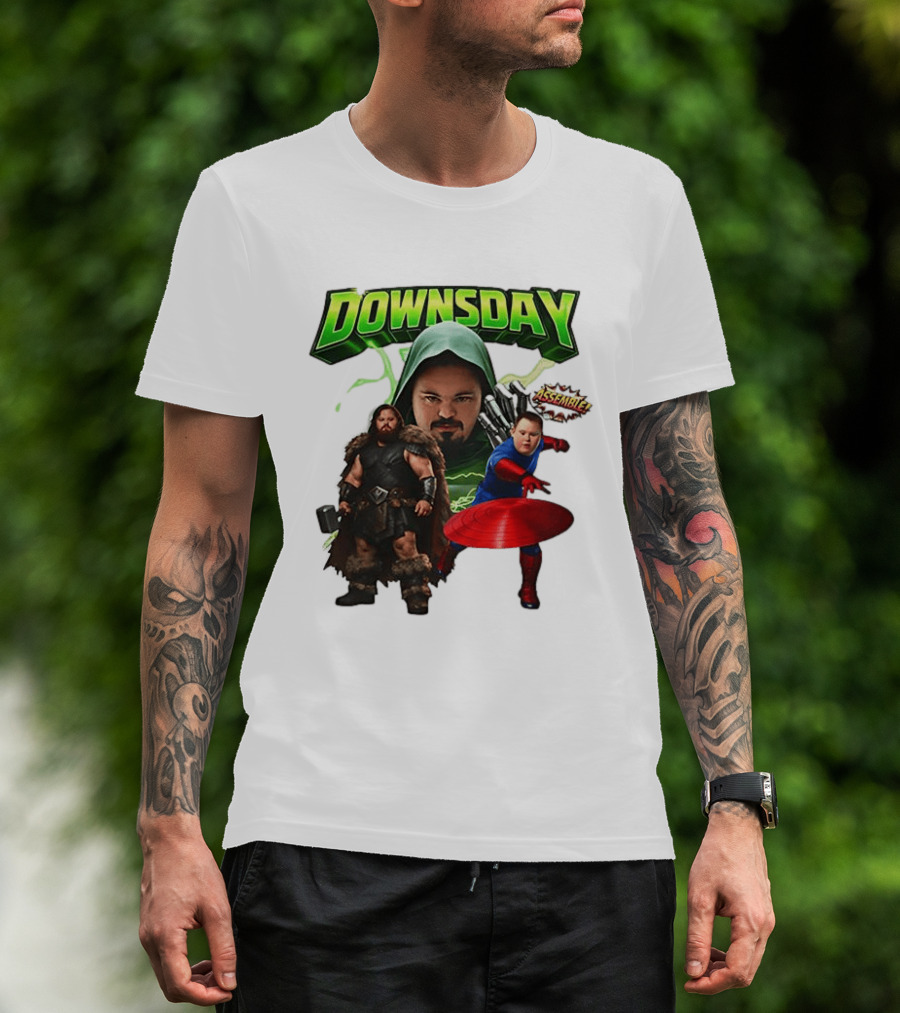 Donwsday Assemble Domesday X Down Syndrome Superhero T-Shirt