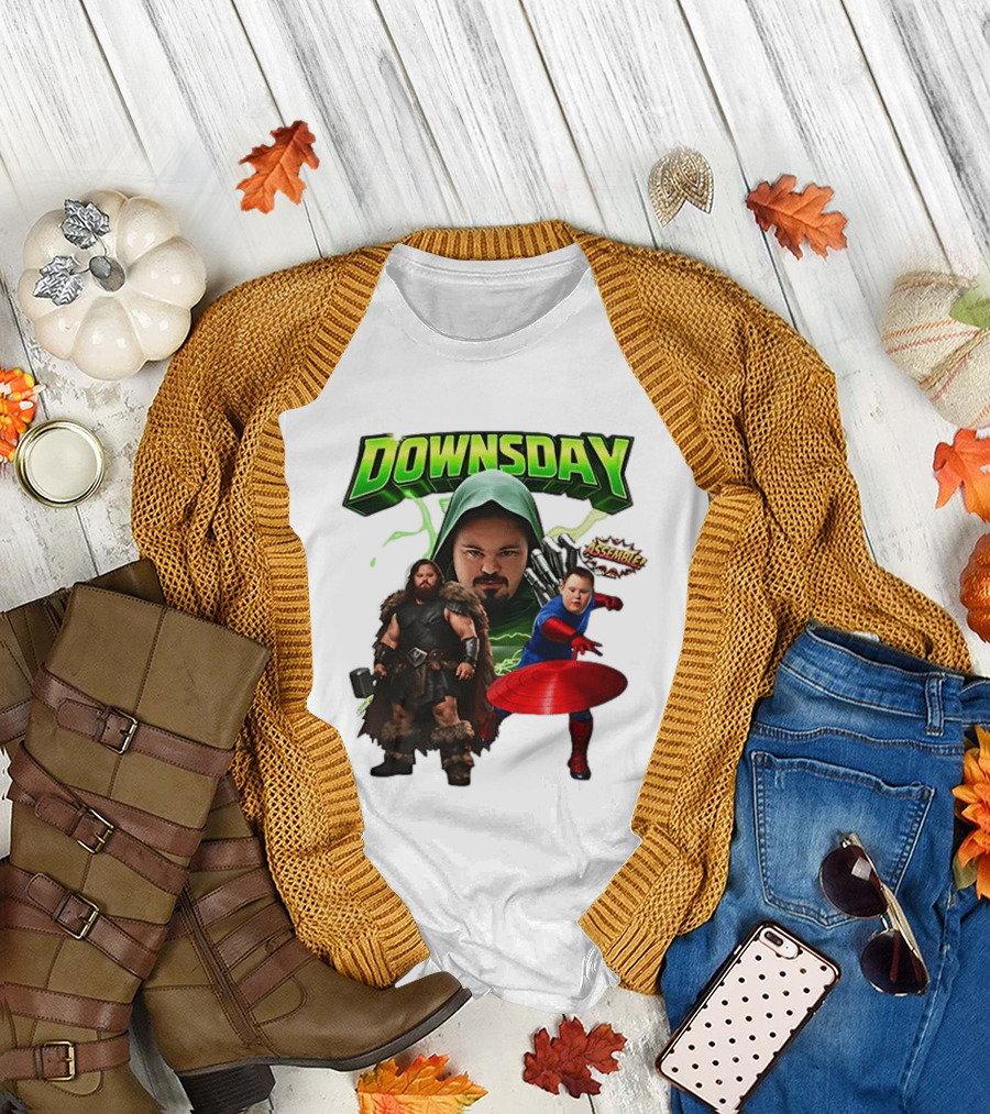 Donwsday Assemble Domesday X Down Syndrome Superhero T-Shirt