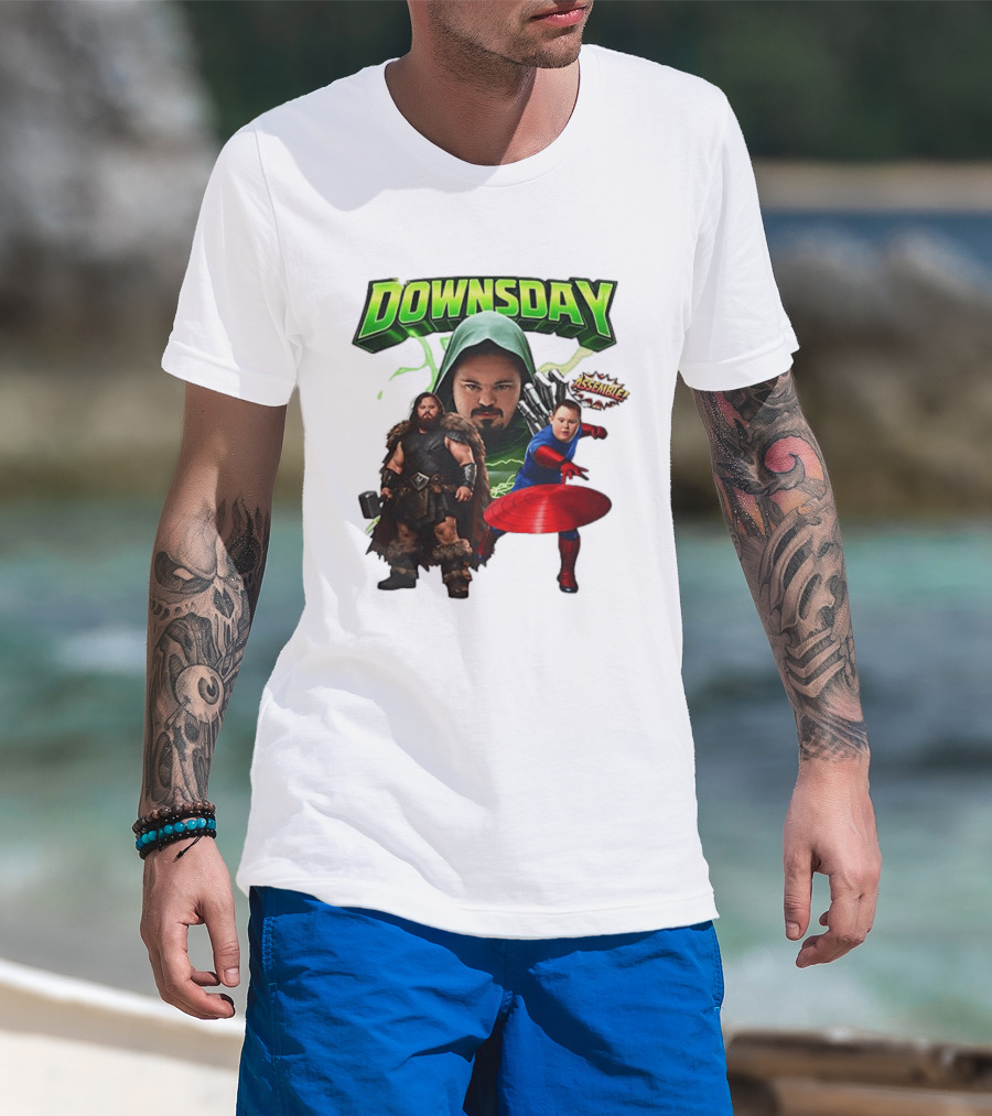 Donwsday Assemble Domesday X Down Syndrome Superhero T-Shirt