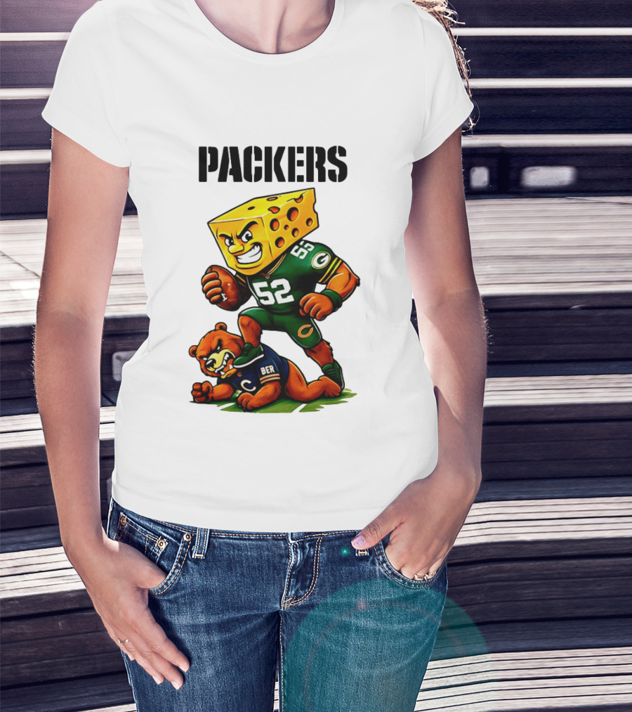Packers Vs Bears Cheesehead Dominance Rivalry Showdown T-Shirt