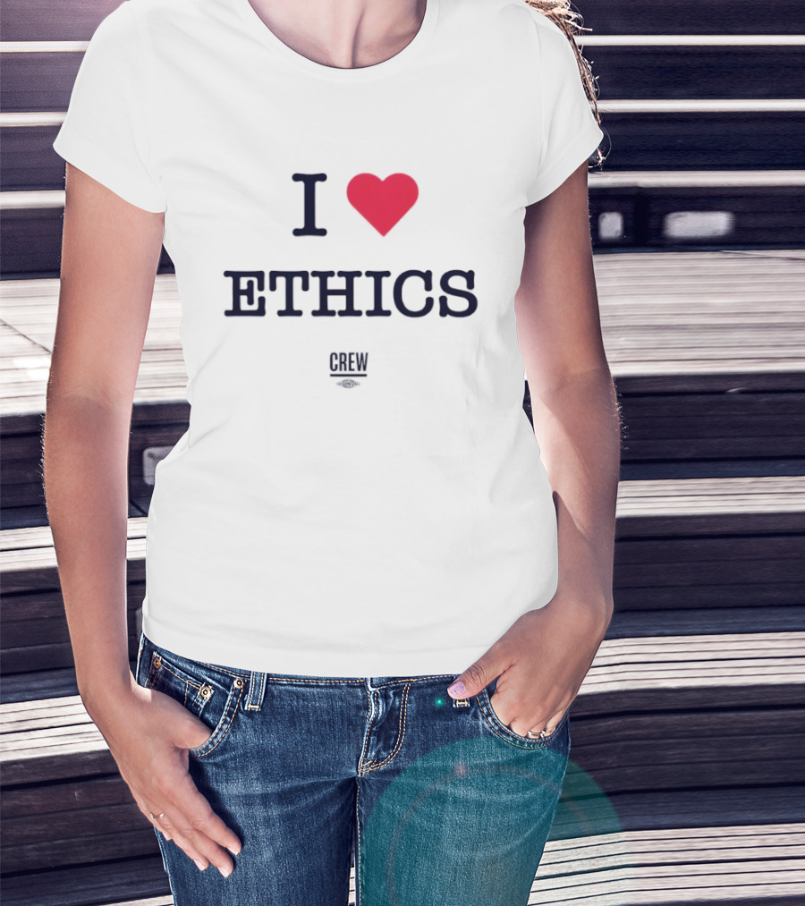 I Love Ethics Heart Crew T-Shirt