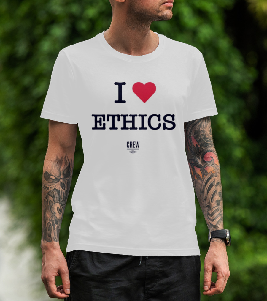 I Love Ethics Heart Crew T-Shirt