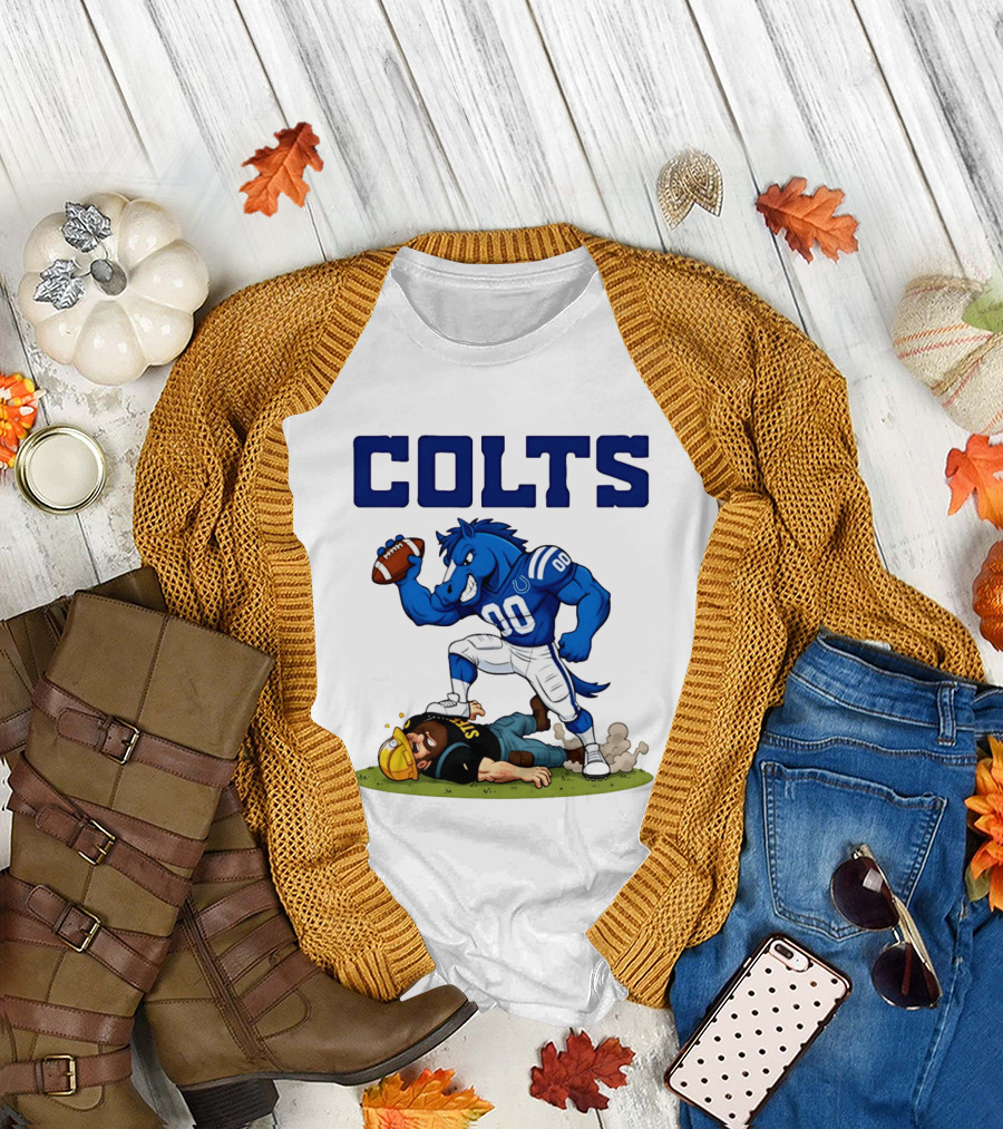 Colts Football Rivalry Humor vs Steelers Comic T-Shirt