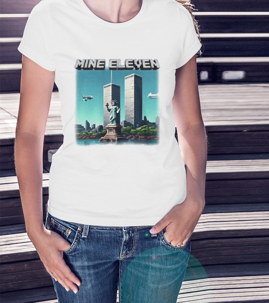 Mine Eleven Statue Of Liberty World Trade Center New York City T-Shirt