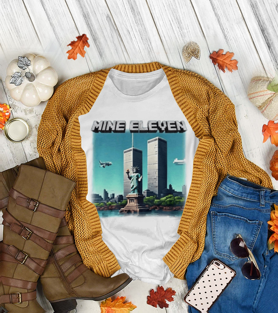 Mine Eleven Statue of Liberty World Trade Center New York City T-Shirt