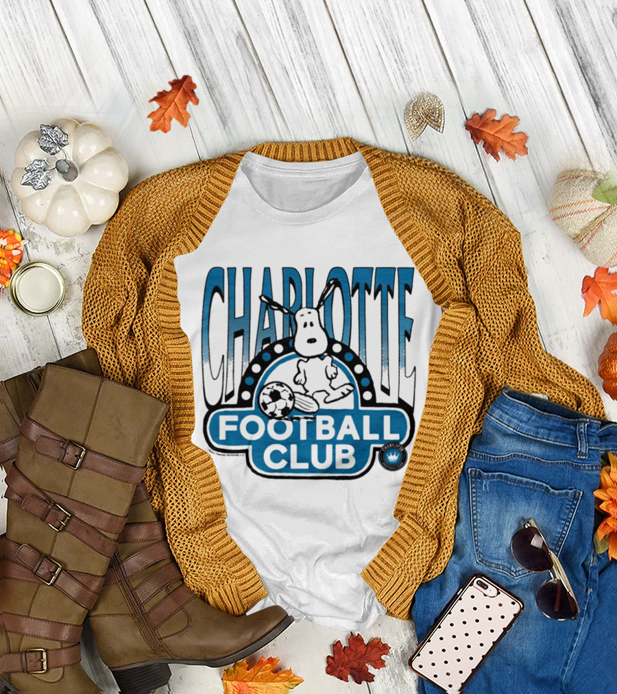 Peanuts Snoopy Charlotte Football Club Soccer Collaboration T-Shirt