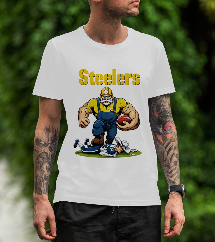 Pittsburgh Steelers Vs Dallas Cowboys Rivalries Football Cartoon T-Shirt