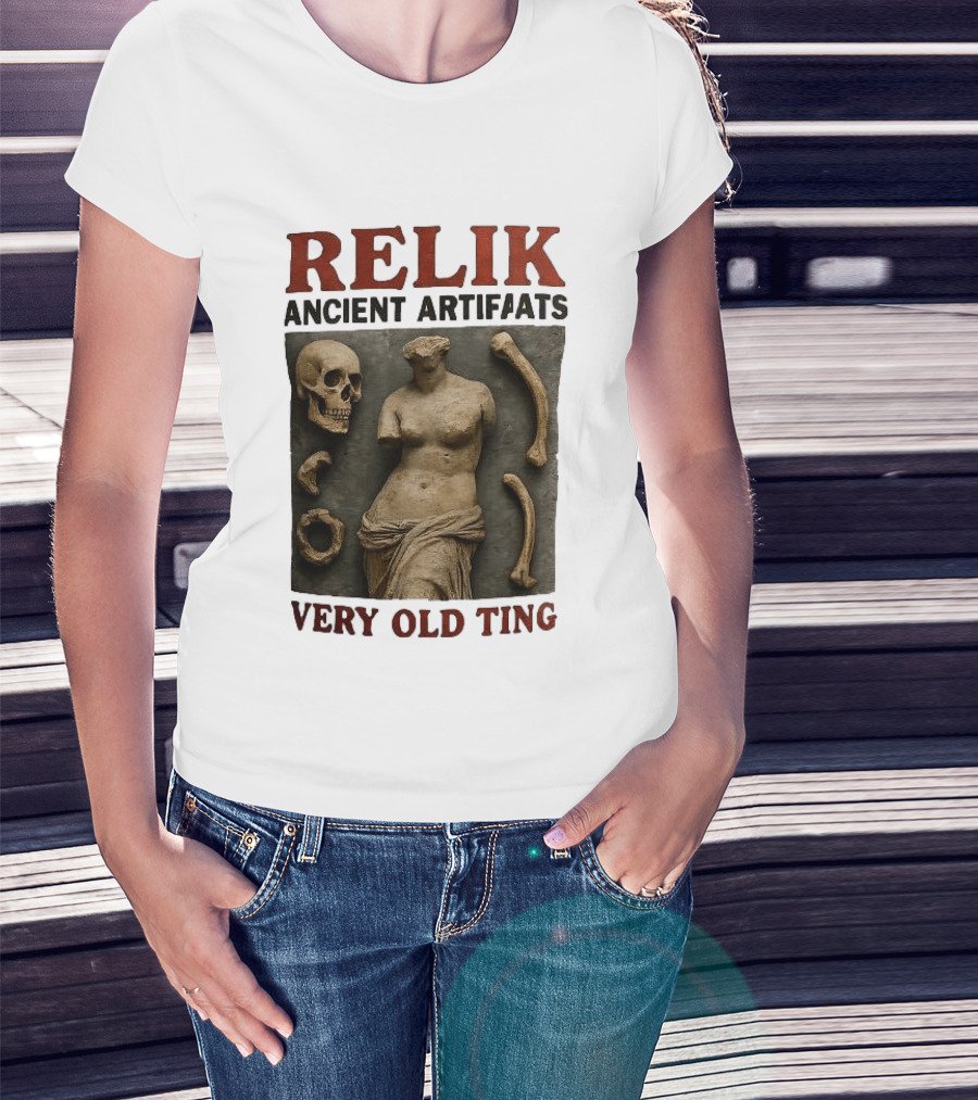 RELIX Ancient Artifacts Very Old Ting Statue And Skull T-Shirt