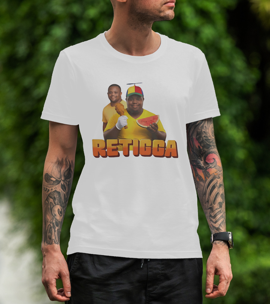 RETIGGA Fried Chicken Watermelon Meme Colorful Propeller Hat T-Shirt