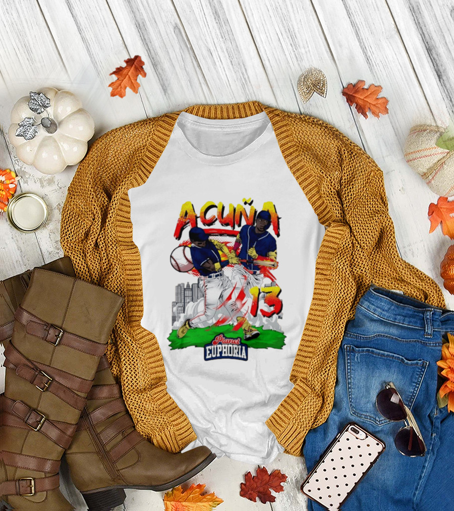 Ronald Acuña Jr Planet Euphoria Number 13 Baseball T-Shirt