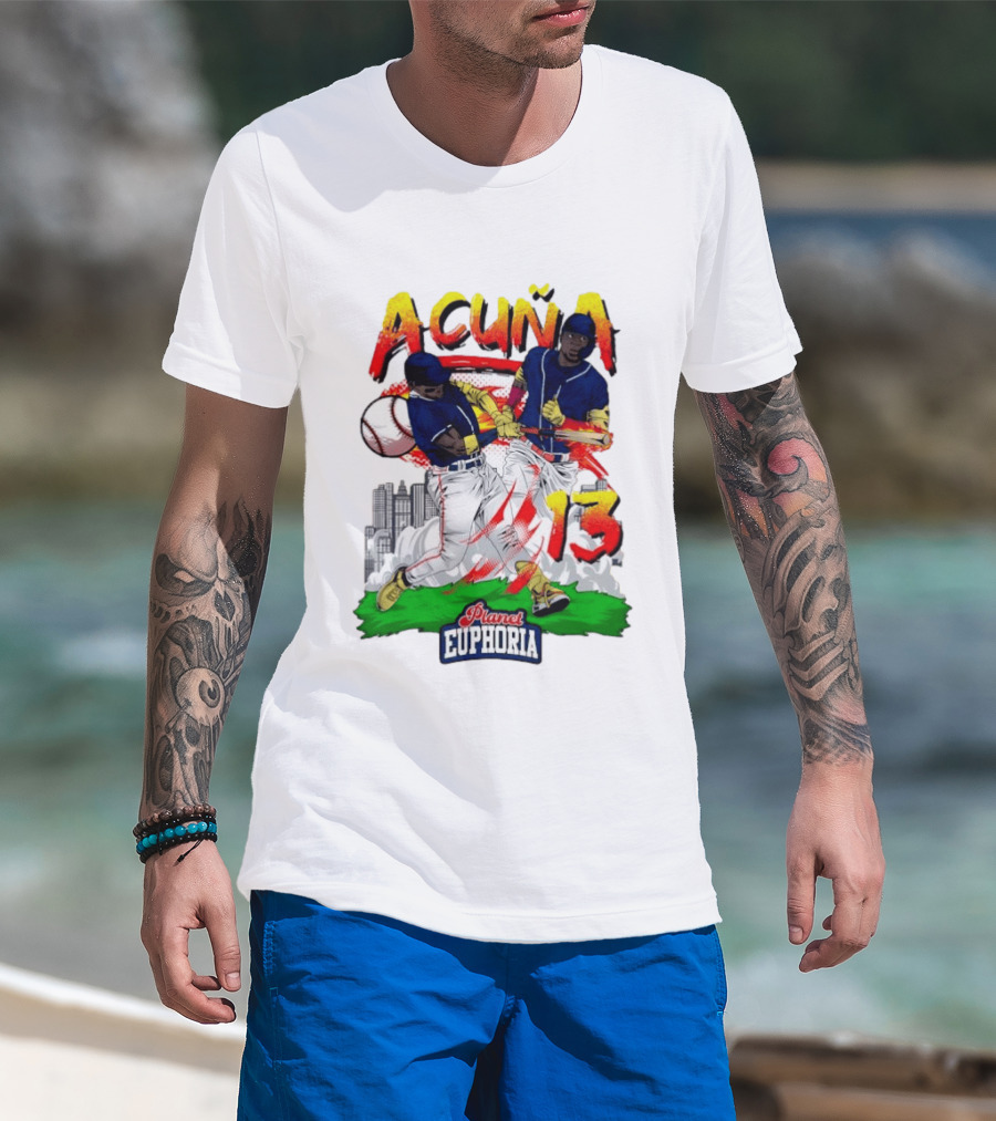Ronald Acuña Jr Planet Euphoria Number 13 Baseball T-Shirt