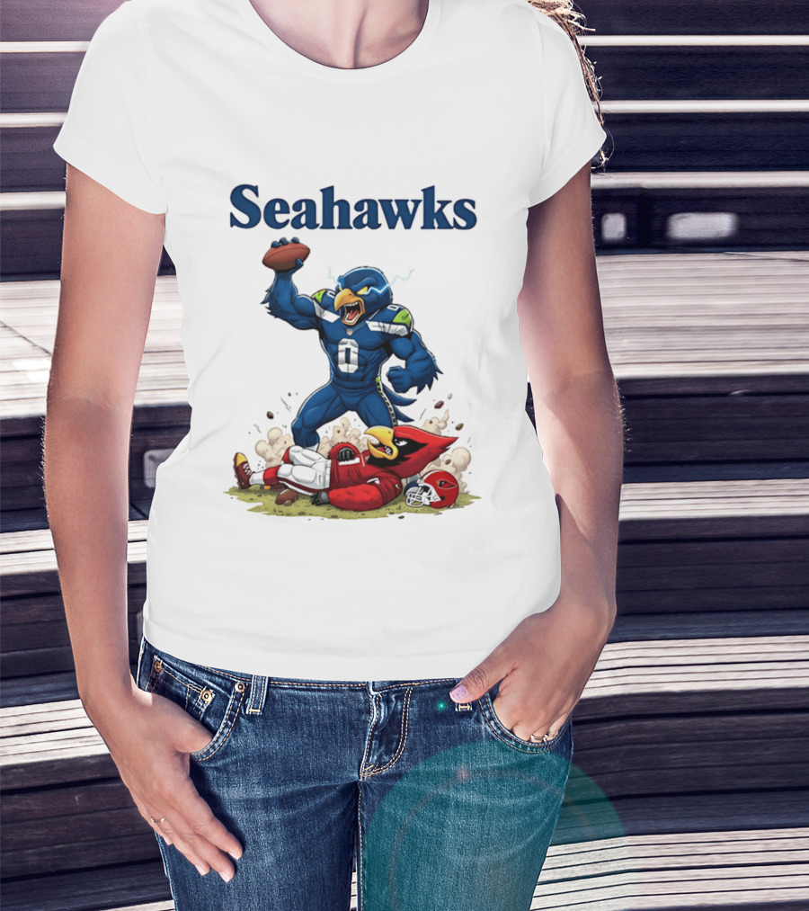 Seattle Seahawks Vs Arizona Cardinals Rivalry Victory Celebration T-Shirt