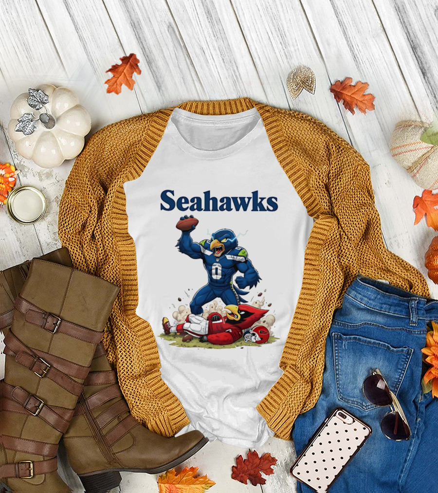 Seattle Seahawks vs Arizona Cardinals Rivalry Victory Celebration T-Shirt