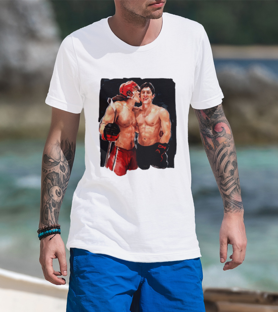 Shane Hollander Ilya Rosanov Gay Hockey Romance Painting T-Shirt